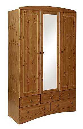 Furniture To Go Aviemore 3 Door 5 Drawer Robe With Mirror 192 X