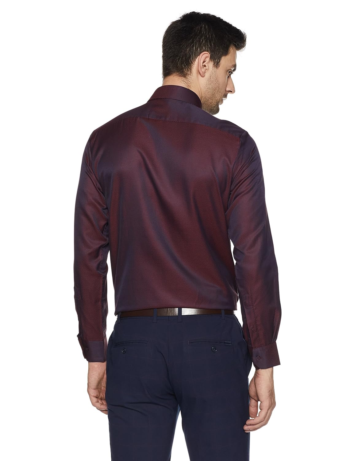 diverse men's printed regular fit cotton formal shirt