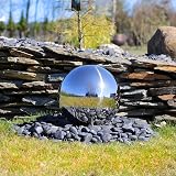 CLGarden Stainless Steel Ball 38 cm for Fountain Garden Elaborately Polished and Rust-Proof Outdoor Water Feature