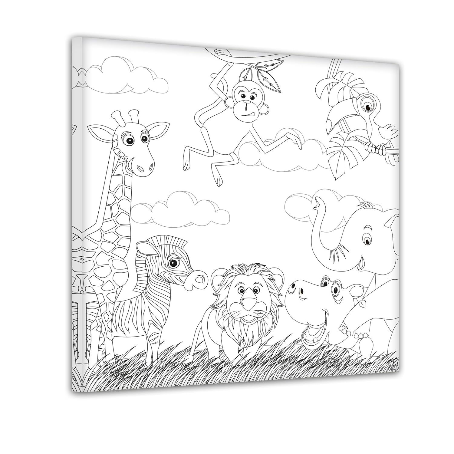 Ausmalbild Dschungeltiere