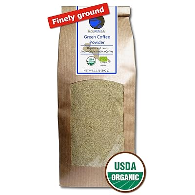 Green Coffee Powder organic, 100% pure and natural (finely ground, 500g)