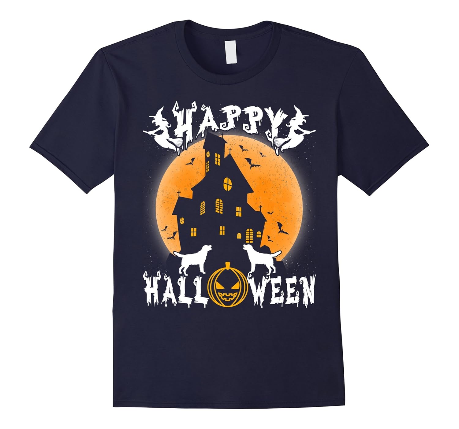 Labrador Retriever Dog Happy Halloween T-Shirt-ANZ