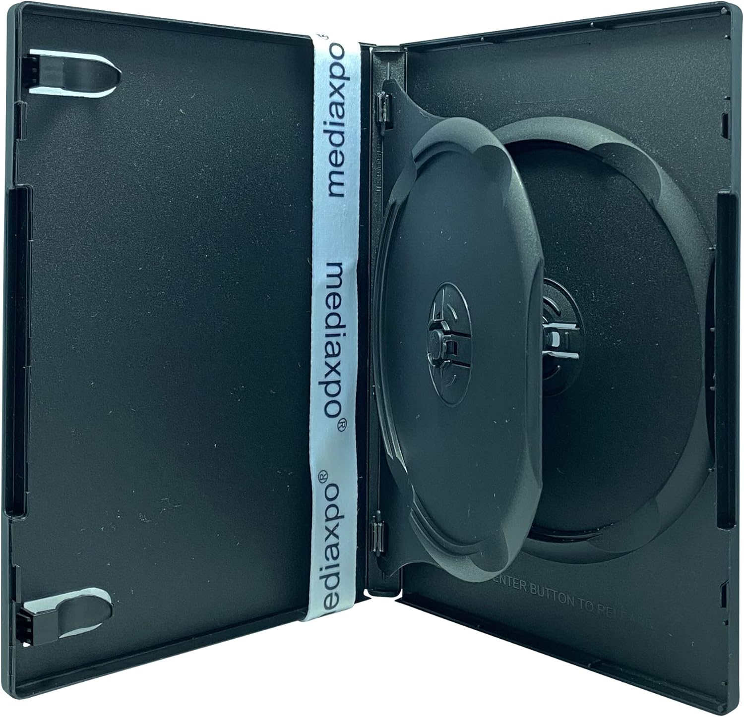 mediaxpo 100 Standard Black Double DVD Cases with Inner
