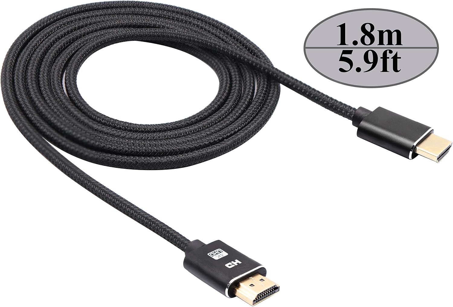 AAOTOKK 4K HDMI Cable 6 ft,High Speed 18Gbps 4K 60Hz, HDMI 2.0 Cable 4K HDR HDCP 2.2 3D 2160P 1080P Ethernet - Image 3