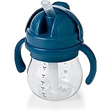 OXO Tot Transitions Straw Cup with Removable Handles, Navy, 6 Ounce