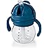 OXO Tot Transitions Straw Cup with Removable Handles, Navy, 6 Ounce