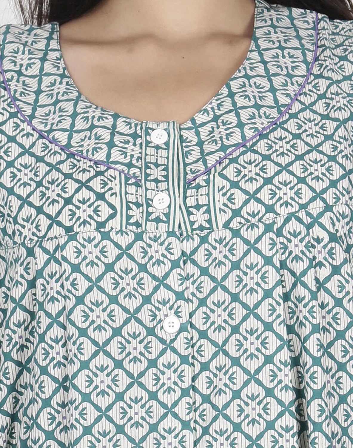 nighty house women's red cotton full button/full open