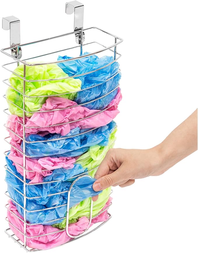 Tatkraft FUN Dispensador de Bolsas sobre Puerta, Canasta de Basura
