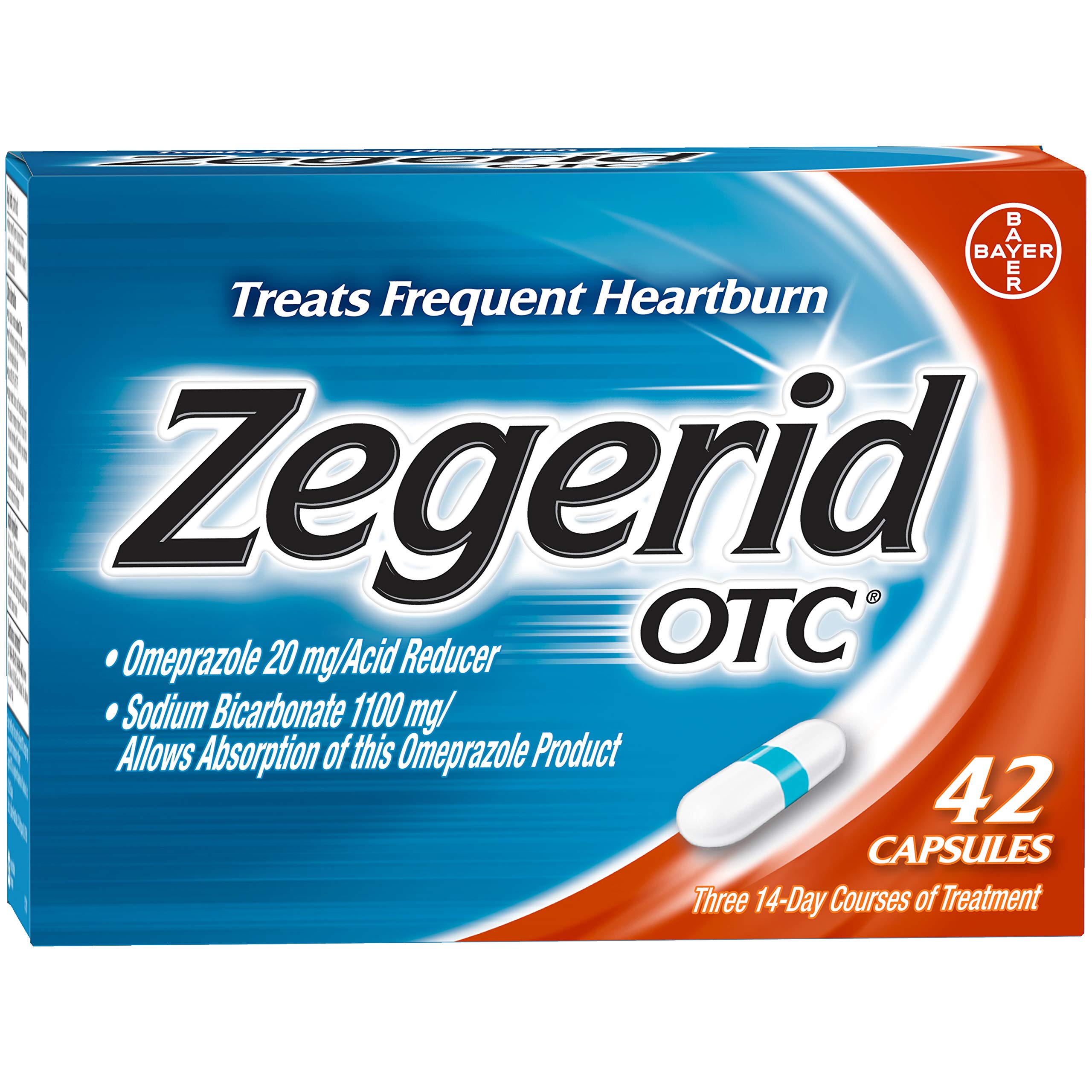 Zegerid OTC Heartburn Relief, 24 Hour Stomach Acid Reducer Proton Pump