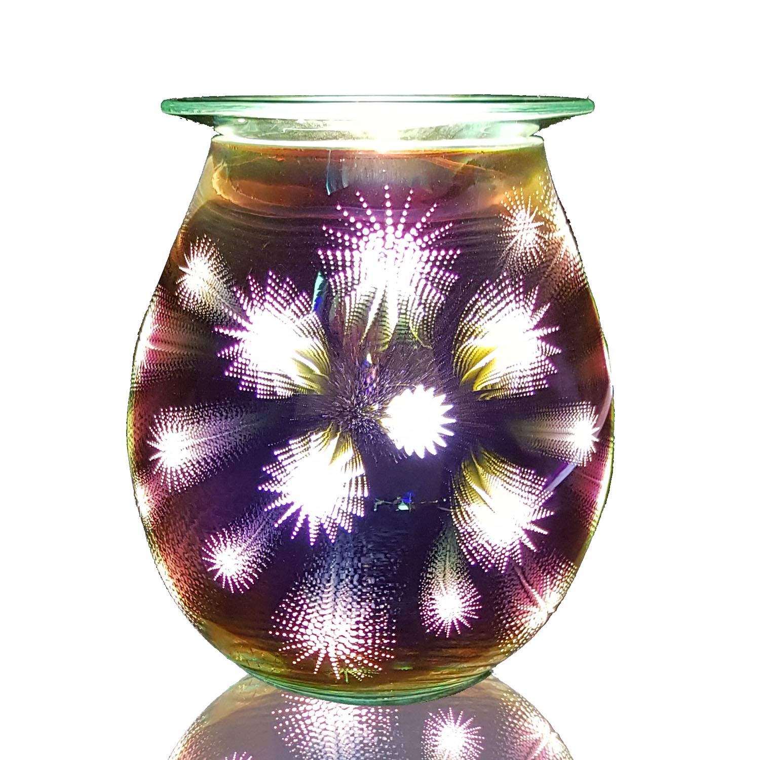 Electric Wax Burner Melt Warmer Lamp - 3D Firework Starburst Design 14cm