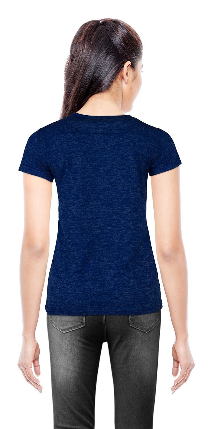 urban circus women's active wear sports dark blue t-shirt