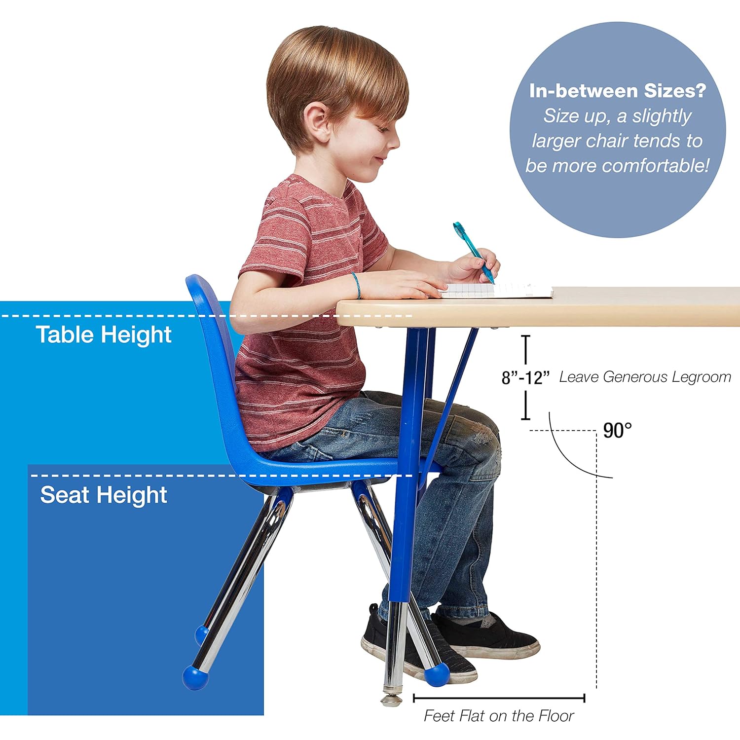 FDP - 10367-BL 16" School Stack Chair,áStacking Student Chairs with Chromed Steel Legs and Ball Glides - Blue (6-Pack): Industrial & Scientific