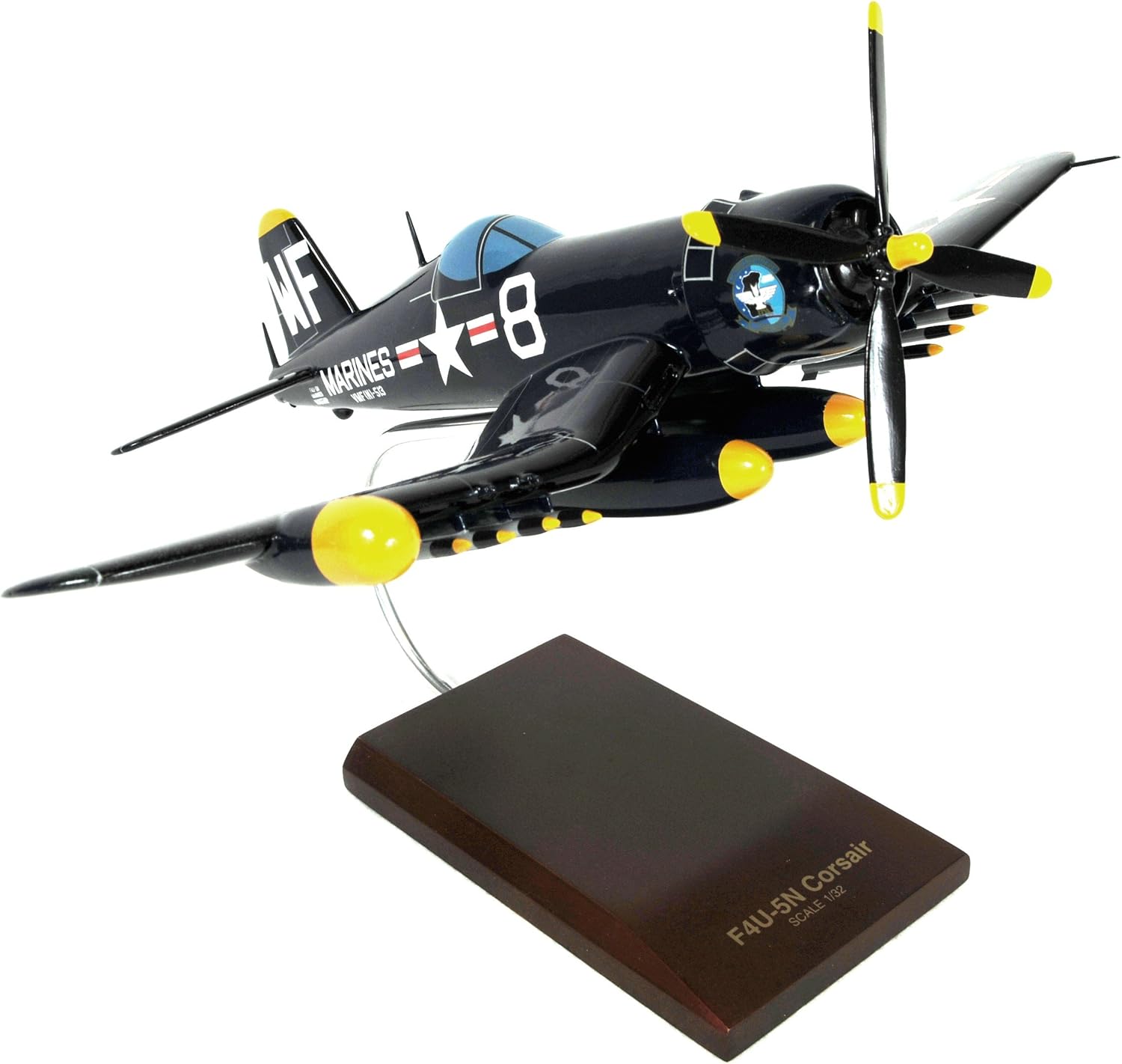 Mastercraft Collection Vought F4U-5NL Nite Corsair Winterized World War II Fighter Airplane Plane USN Navy Model Scale:1/32: Toys & Games