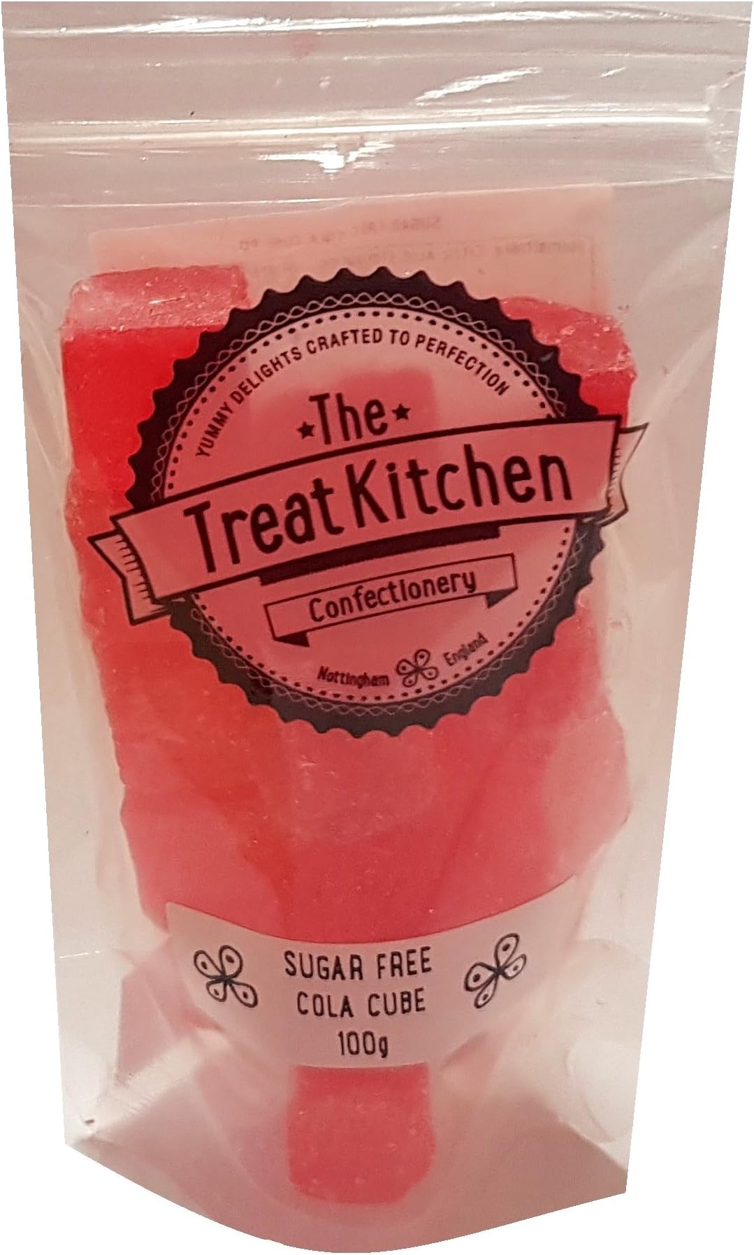 Cola Cubes Sugar Free Hard Boiled Sweets - The Treat Kitchen in Pouch 100g