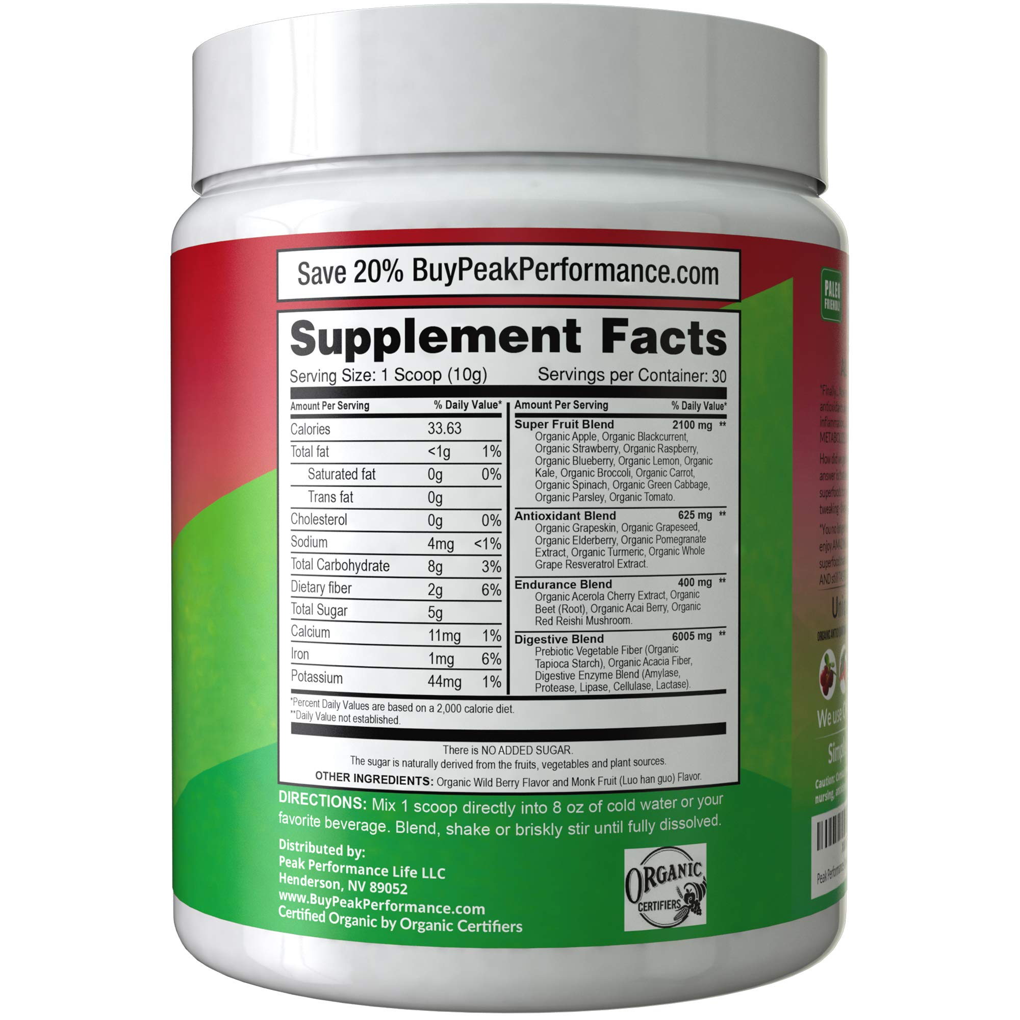 Organic Reds Superfood Powder. Best Tasting Organic Red Juice Super