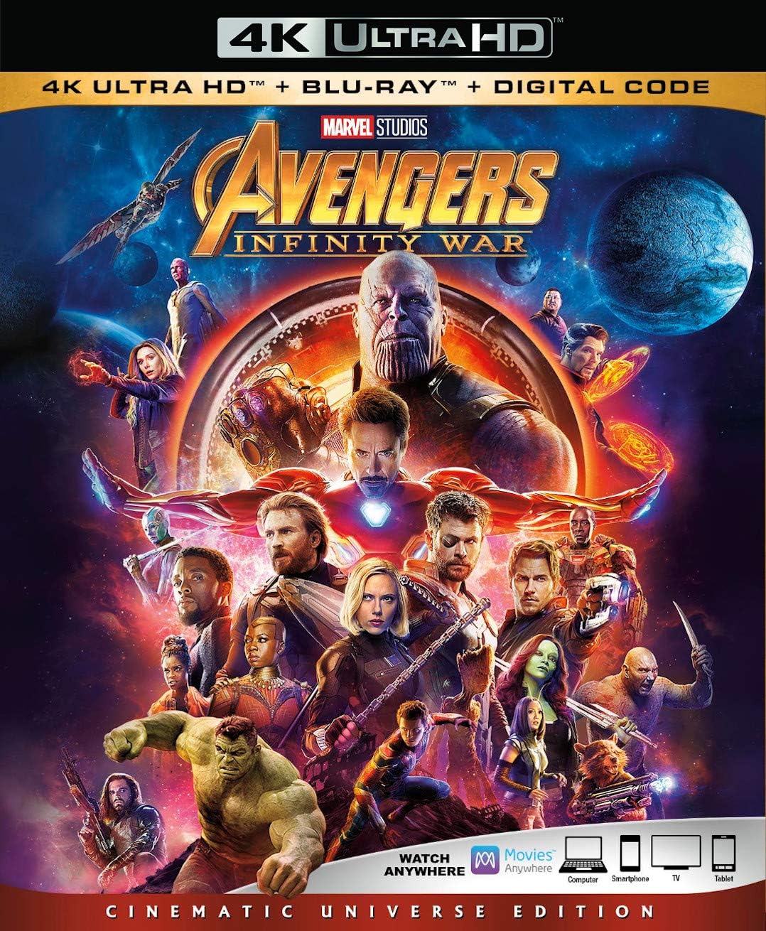 Avengers Infinity War 4K Ultra HD + Blu 