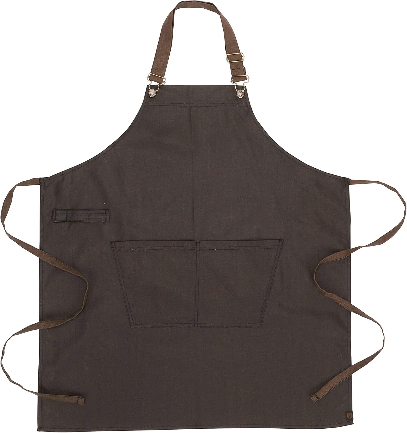 Chef Works Unisex Boulder Bib Apron, Brown/Black, One Size: Clothing