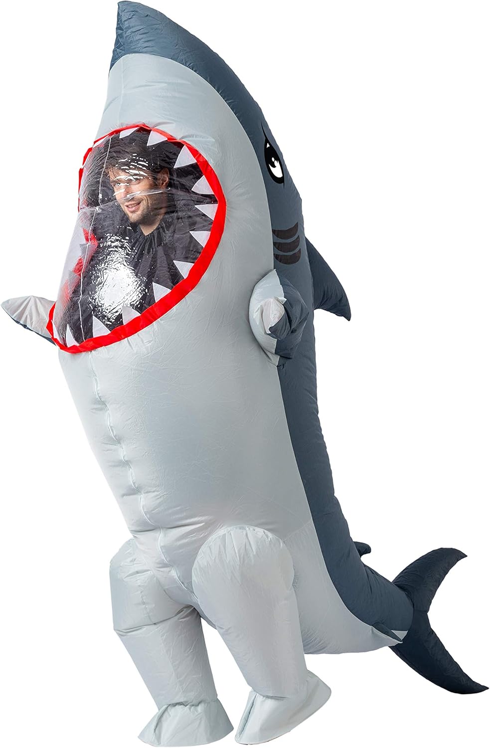 Spooktacular Creations Inflatable Costume Full Body Shark Air Blow-up Deluxe Halloween Costume - Adult Size: Clothing