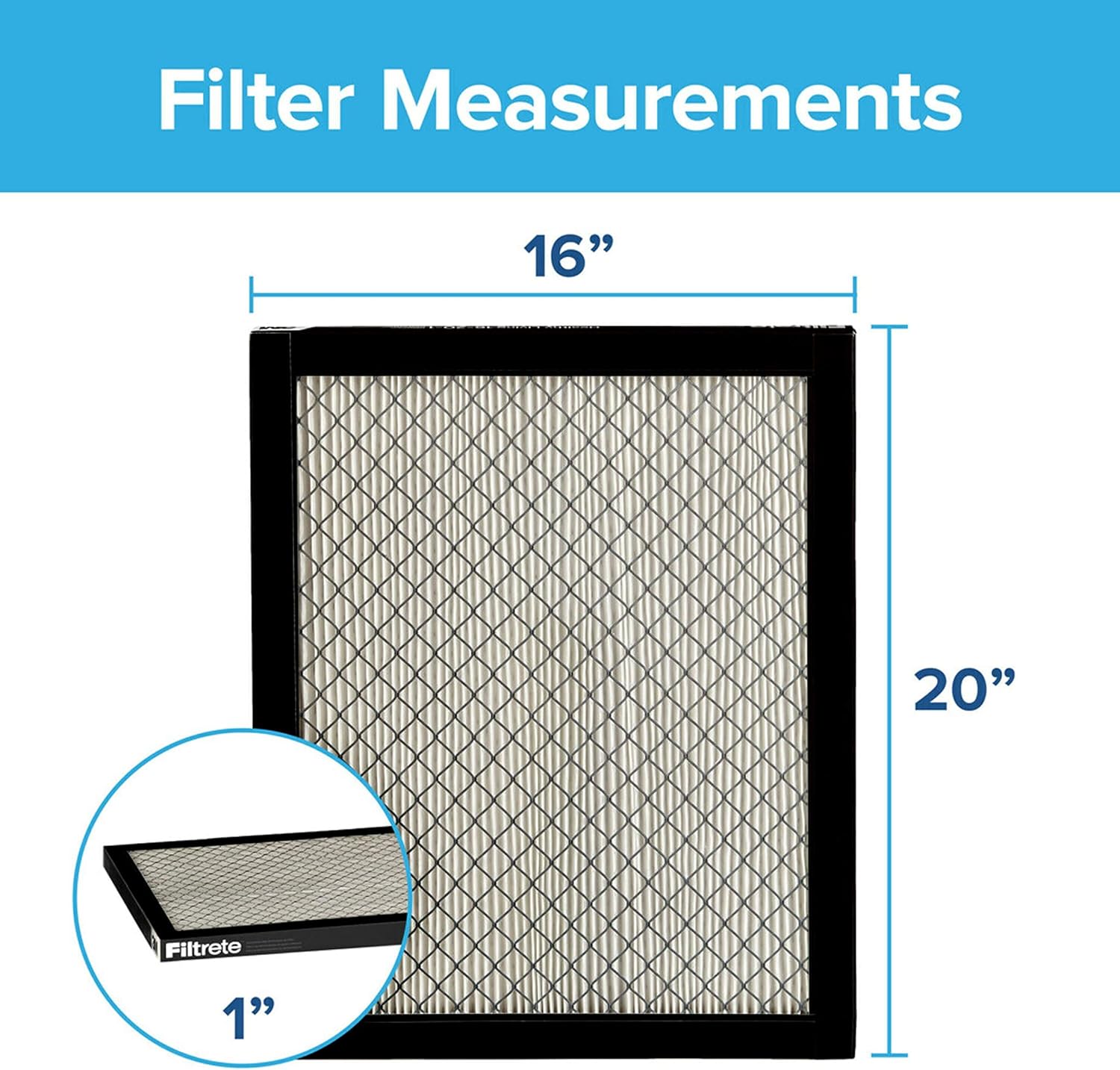 Filtrete 16x20x1, AC Furnace Air Filter, MPR 2800, Healthy Living Ultrafine Particle Reduction, 2-Pack (exact dimensions 15.719 x 19.719 x 0.78) - - 