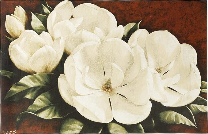 Amazon Com Magnolia Carmesi Chenille Por Igor Levashov Tapiz