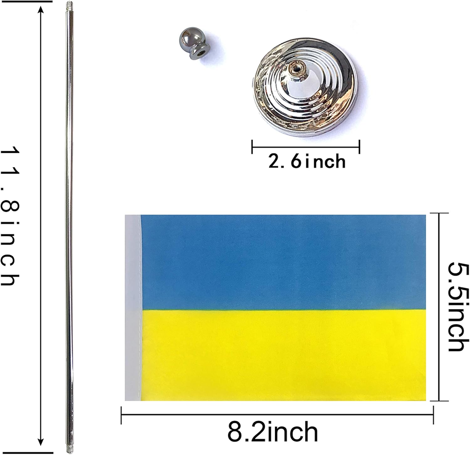 WEITBF Ukraine Desk Flag Small Mini Ukrainian Office Table Flag with Stand Base,Ukrainian Themed Party Decorations Celebration Event,2 Pack: Garden & Outdoor