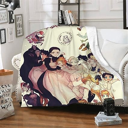 Amazon 約束のネバーランド 毛布 エアコンブランケット おしゃれ エマ ノーマン レイ 漫画キャラクター 全幅 印刷 ブランケット ふわふわ 暖かい 掛け毛布 大きいサイズ 多機能 アニメグッズ プレゼント ブランケット 毛布 オンライン通販