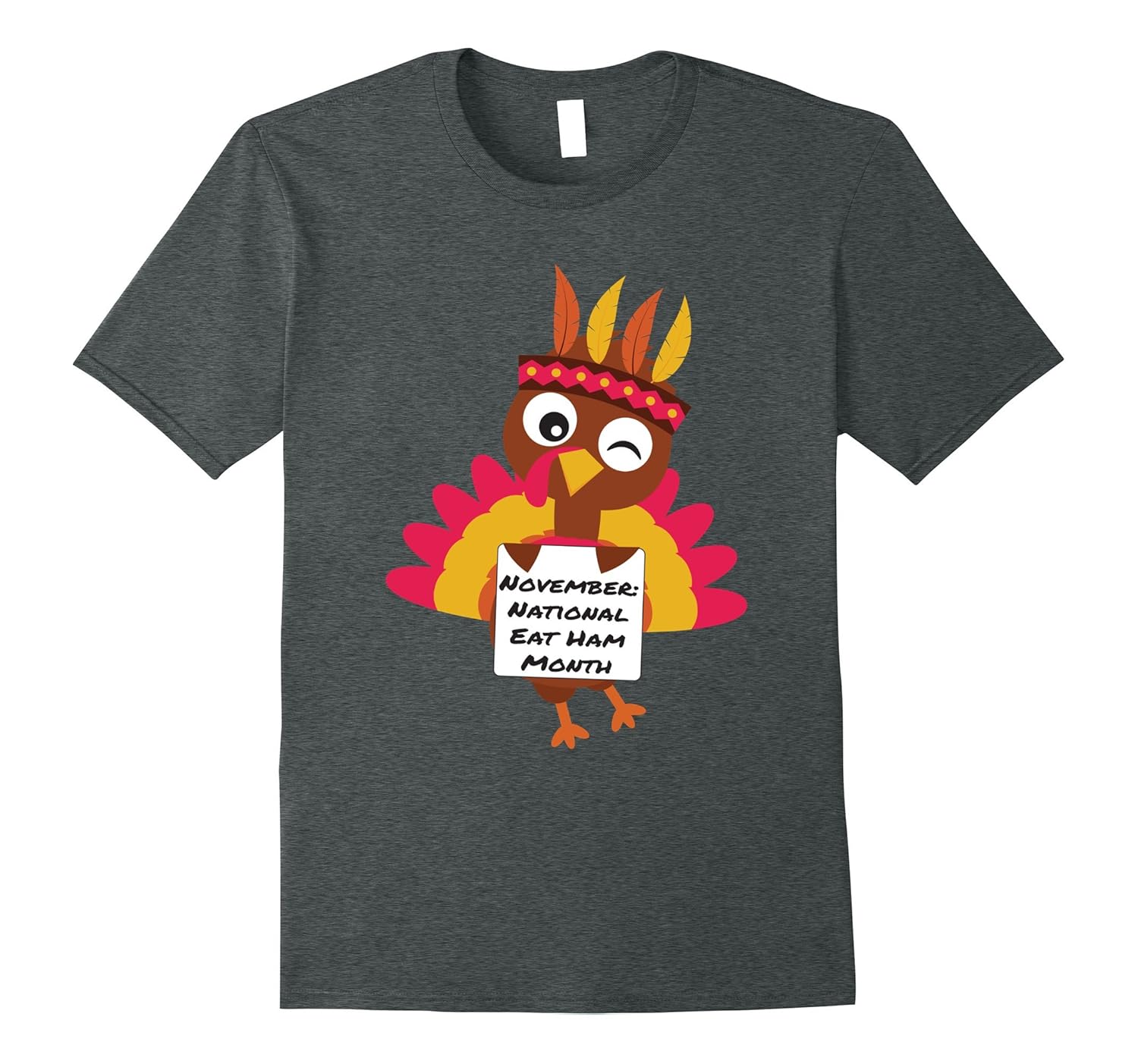 Save A Turkey National Eat Ham Month Thanksgiving Day Shirt-Rose