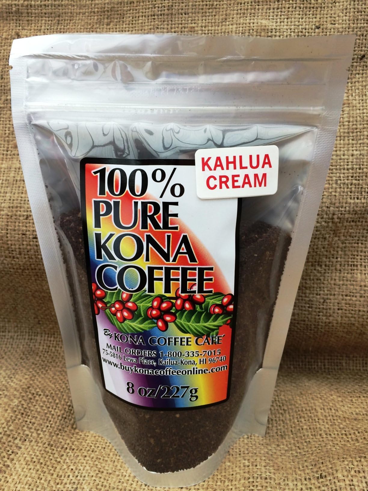 Kona Coffee, Kahlua Cream Flavored Whole Bean - 8oz