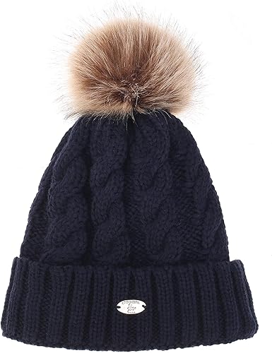 grey fluffy bobble hat