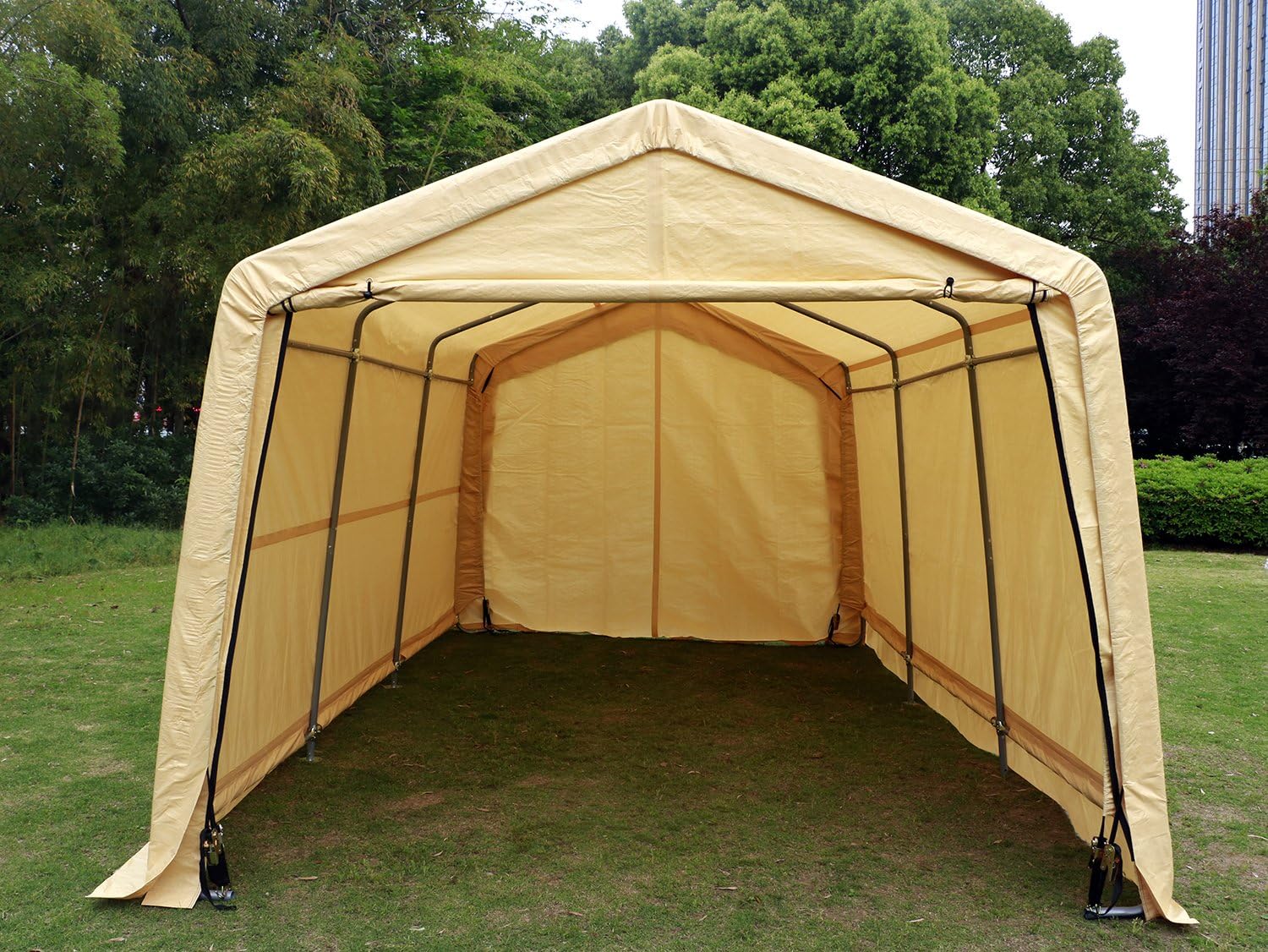 Amazon Com Bestmart Inc 10x15ft Heavy Duty Beige Carport Portable