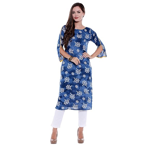 OOMPH! Womens Rayon straight Kurta
