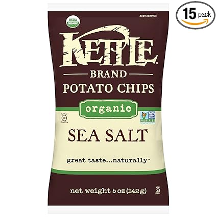 Amazon Com Kettle Brand Potato Chips Organic Sea Salt 5 Ounce