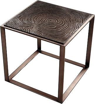 Amazon Com Square Bronze Side Table Eichholtz Zino Mid Century Modern Open Geometric Base End Table Luxury Accent Furniture For Living Room Furniture Decor