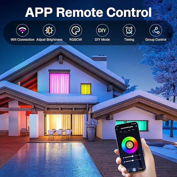 Smart GU10 LED Lampe Tasmor RGBW Dimmbar LED Leuchtmittel Ersetzt 50W Halogenlampen Warmwei und Kaltwei WLAN LED Birne Kompatibel mit Alexa und Google Home 5W 500LM Glhbirnen mit GU10 Fassung