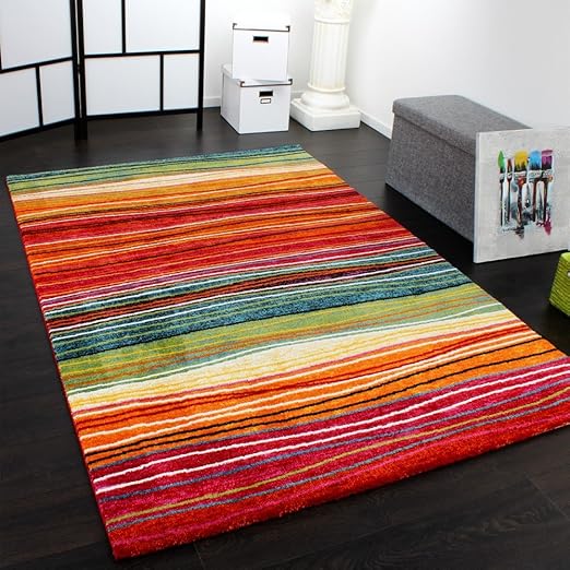 title=Tappeto Moderno Splash Di Design Tappeto Colorato A Strisce Modello Nuovo,