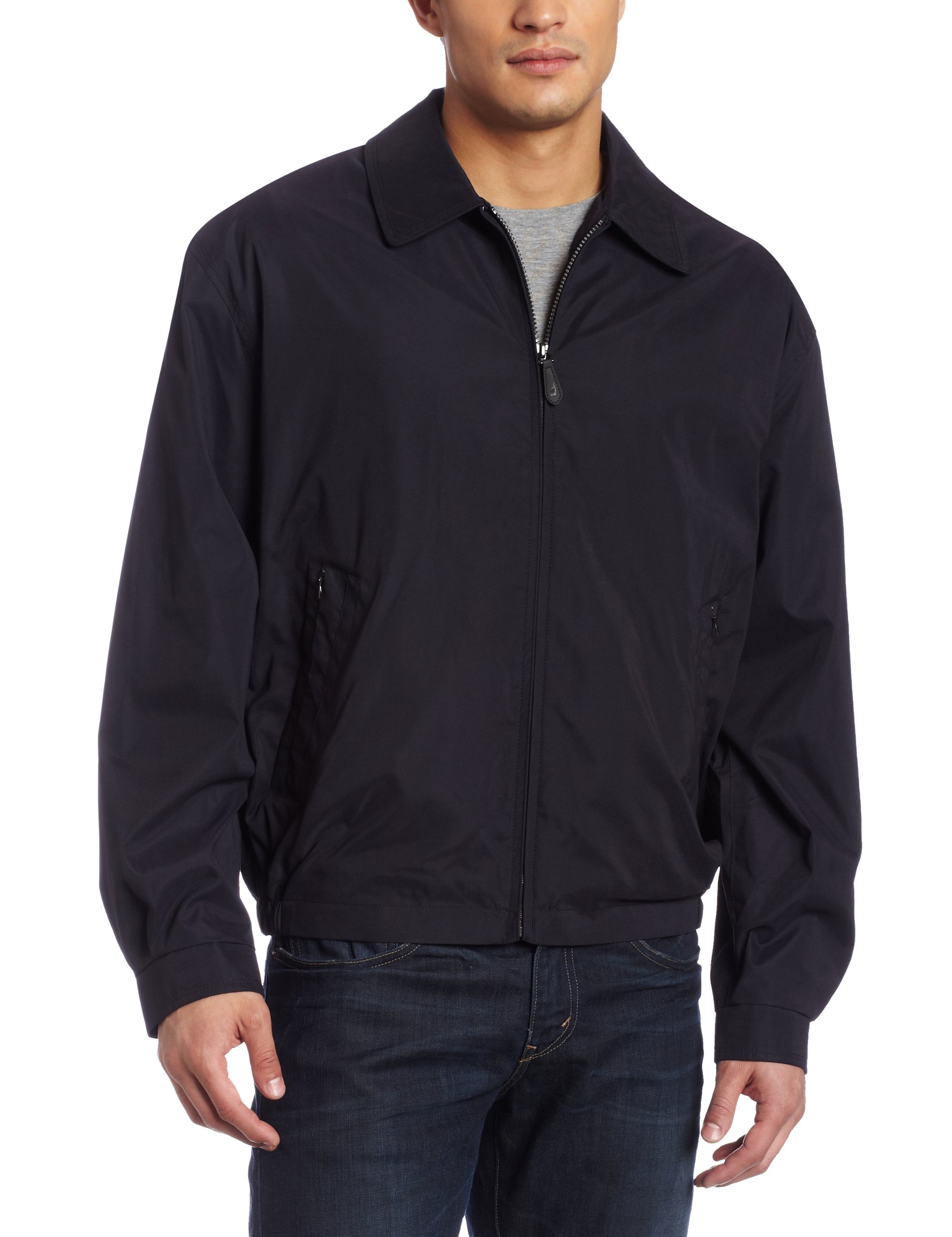 Galleon London Fog Men's Zip Front Light Mesh Lined Golf Jacket, Navy