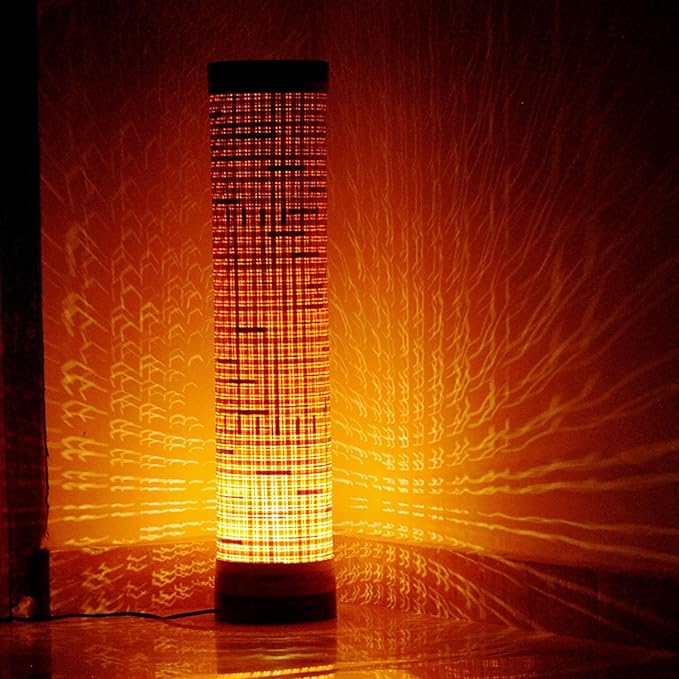 KraftInn Bamboo Floor Lamp (Brown, 28-inch)