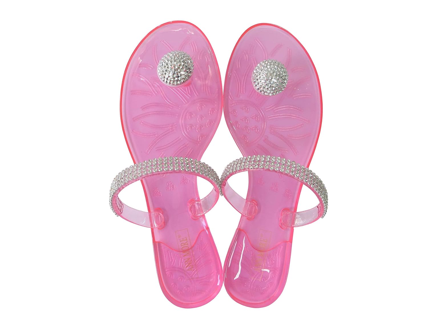 jelly slides with rhinestones