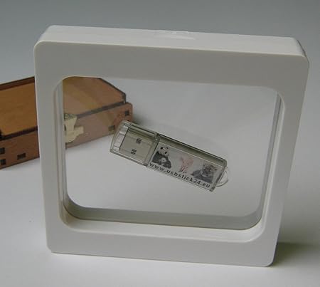 5 Stück Kronenberg24 3D Schweberahmen Objektrahmen weiss 110x110x20mm für Kleinteile