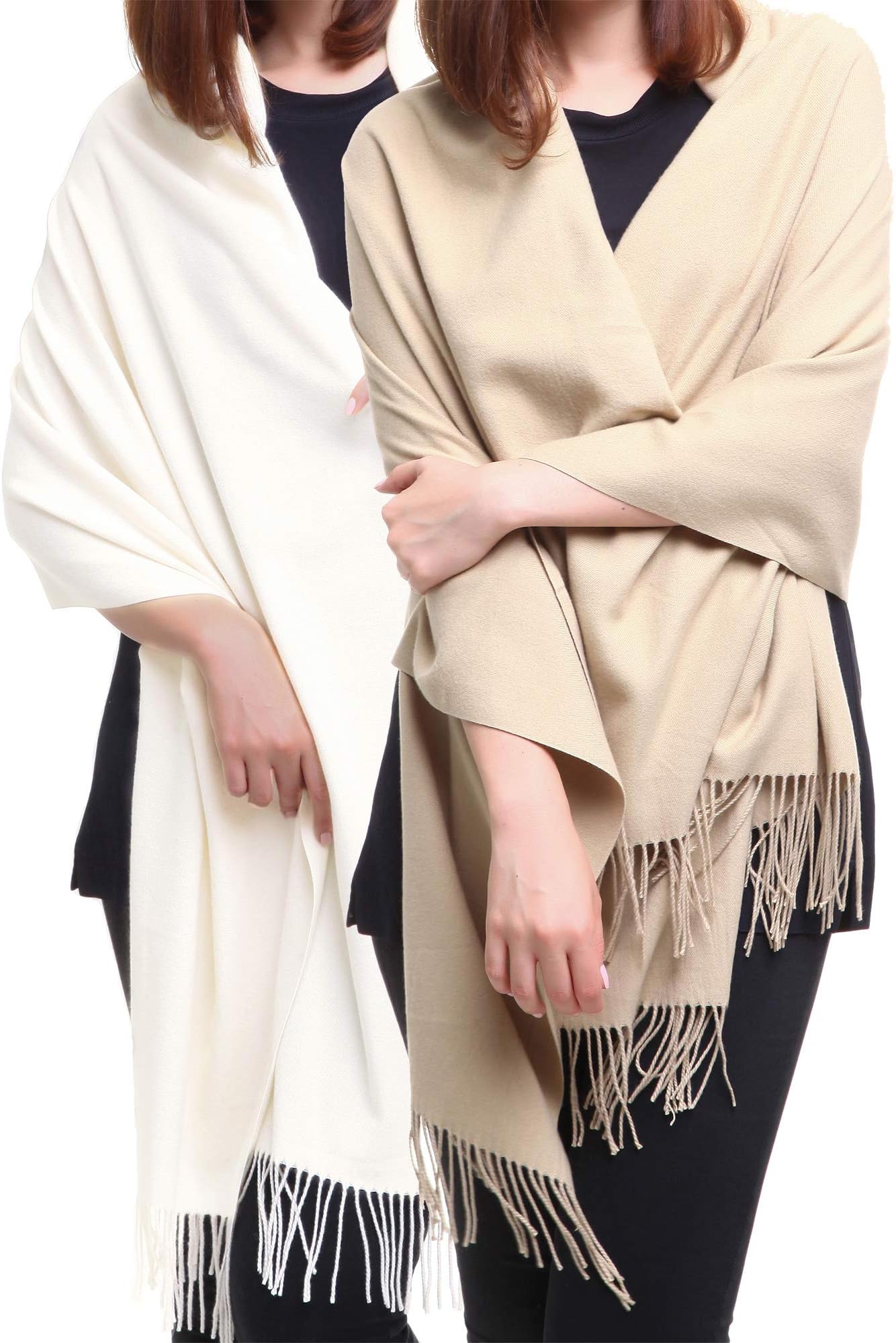 Large Extra Soft Cashmere Blend Women Pashmina Shawl Wrap Stole Scarf