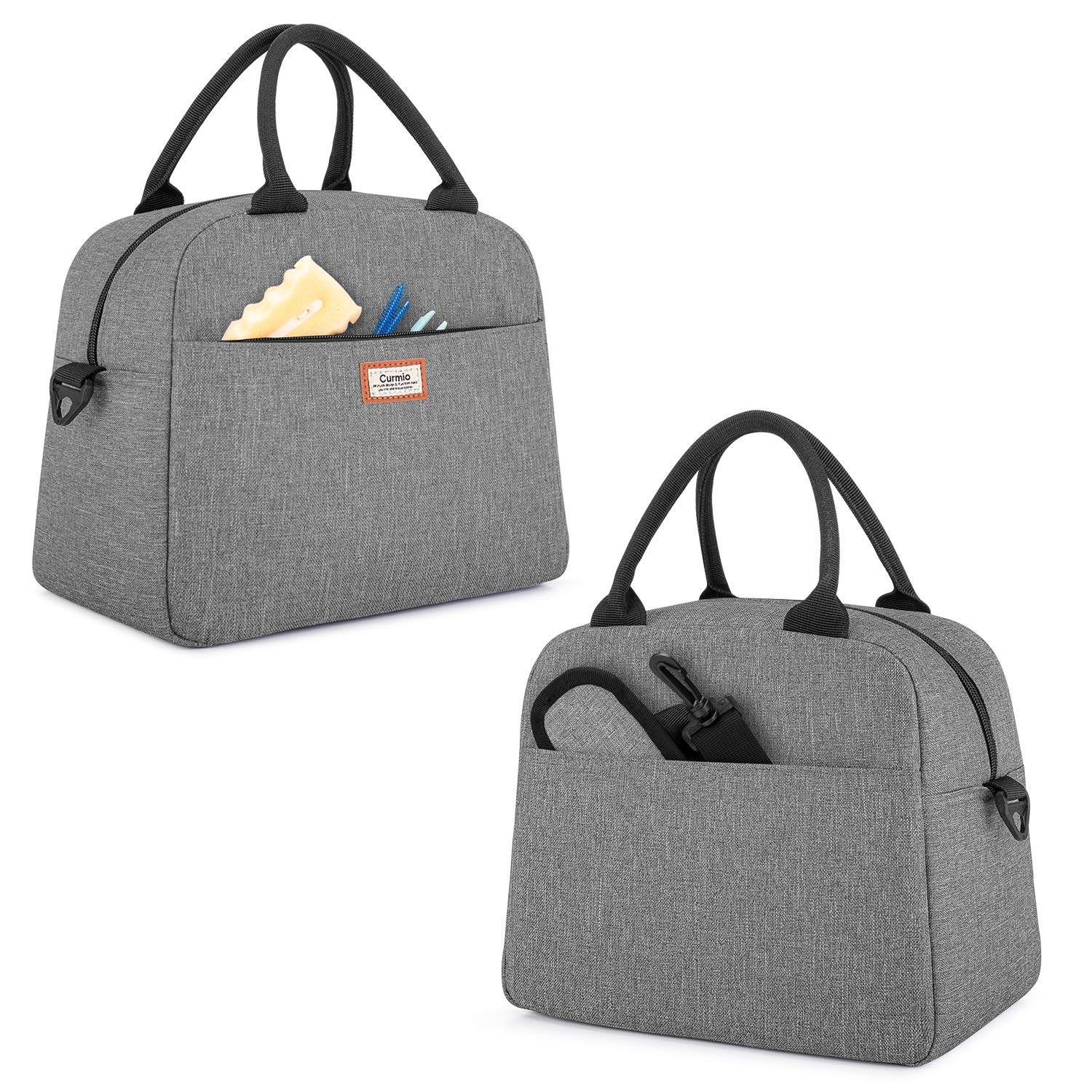 Curmio Double Layer Insulated Baby Bottle Tote Bag for 6 Bottles up to