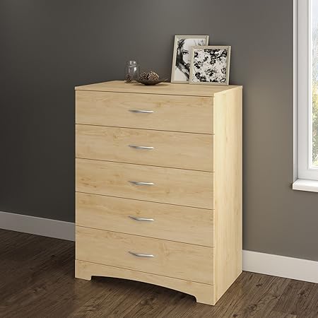 Copley 5 Drawer Chest Natural Maple Amazon Co Uk Kitchen Home