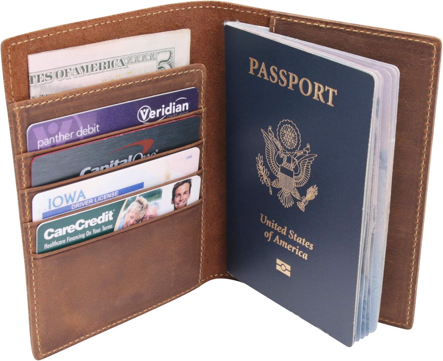 | Leather Passport Holder Travel Wallet - RFID Blocking Genuine Leather Travel Wallet for Men and Women - Bifold Passport Wallet for Travel | Travel Accessories