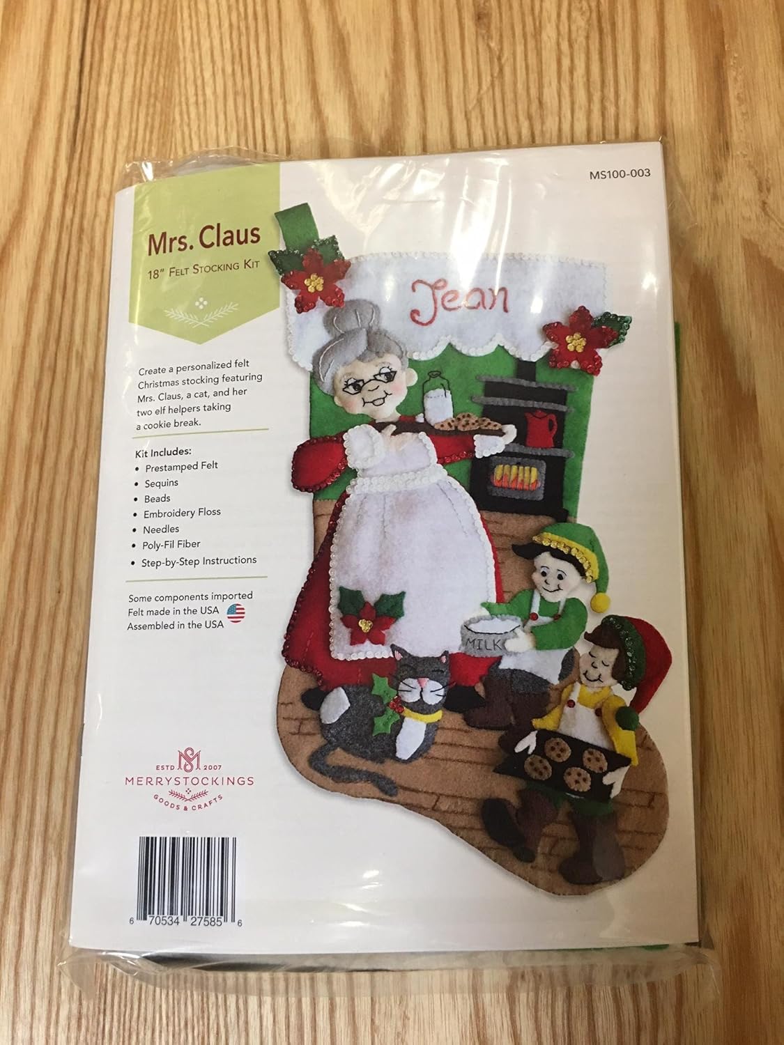 Download Amazon Com Mrs Claus 18 Felt Christmas Stocking Kit PSD Mockup Templates