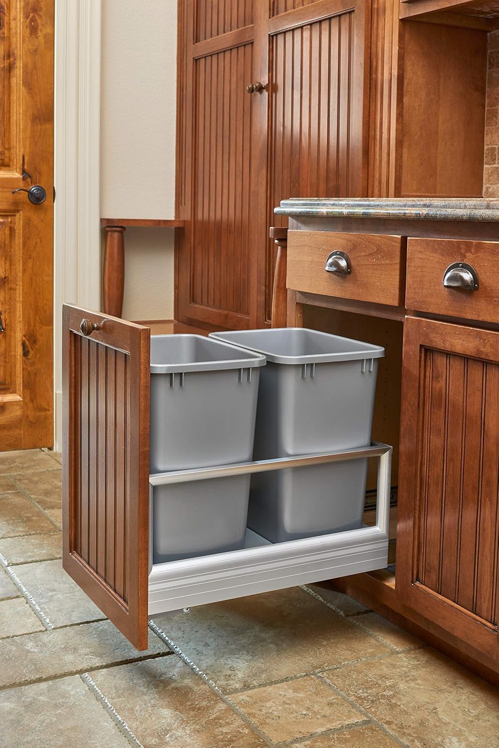 Best Pull Out Trash Can Base Kitchen Cabinet 35 Quart