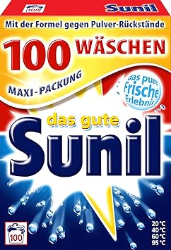 Sunil Waschmittel Vollwaschmittel aktiv Pulver für 100 Wäschen: Amazon