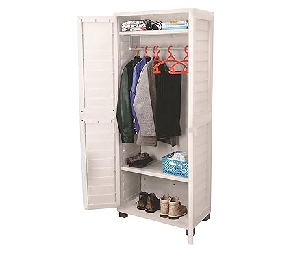 Starplast White Plastic Cabinet 4 Home Garden Garage Free Delivery