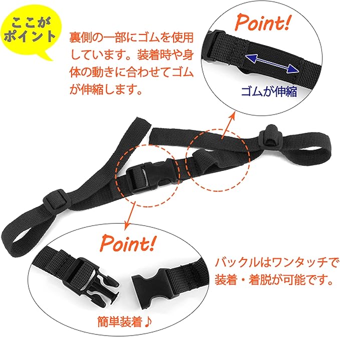 Amazon リュックの 肩紐 肩ズレ 防止 滑り止め に リュックとま るくん ストッパー ブラック バンガード 生活雑貨 通販