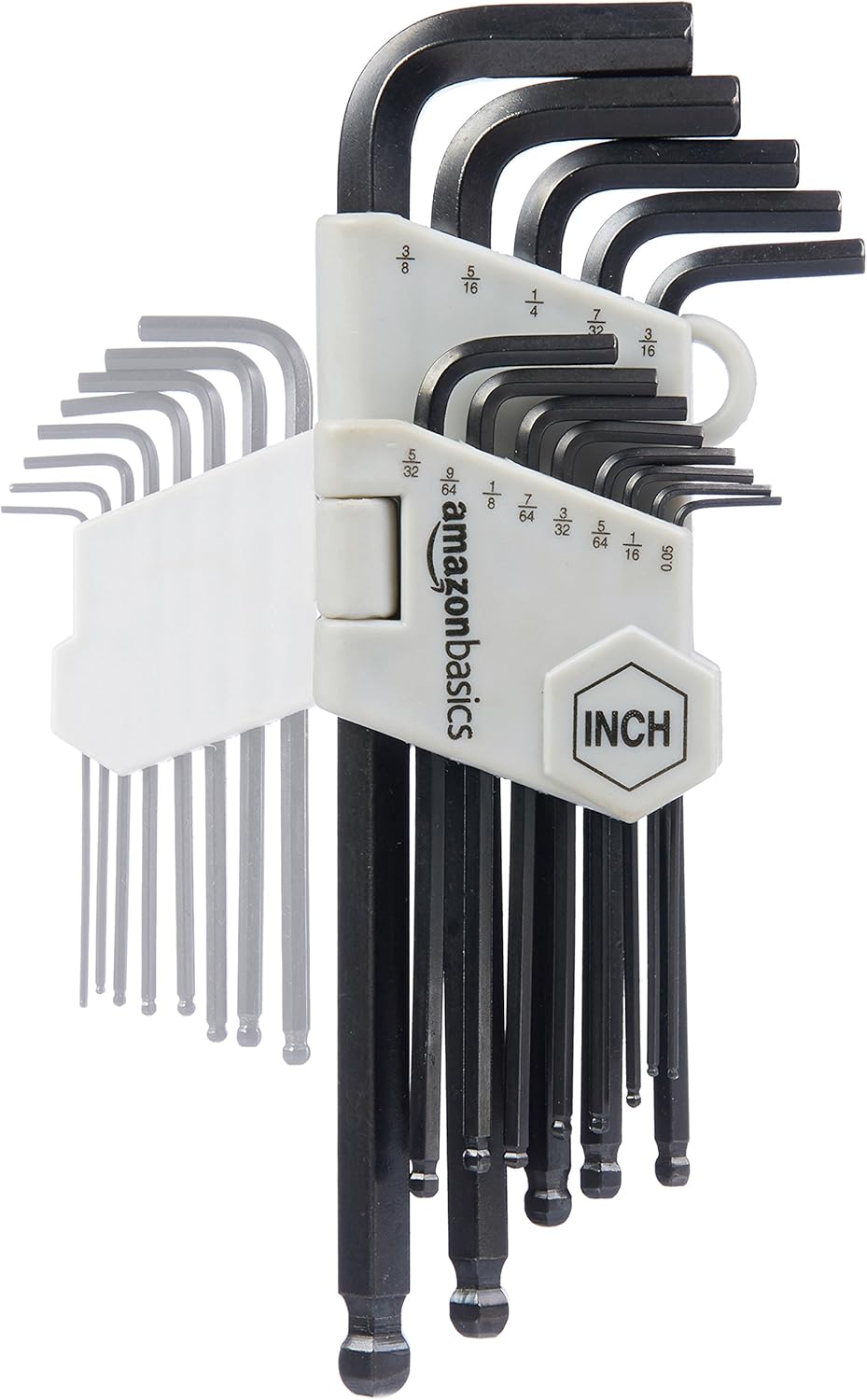 Basics Hex Key Allen Wrench Set with Ball End - Set of 26 - - 