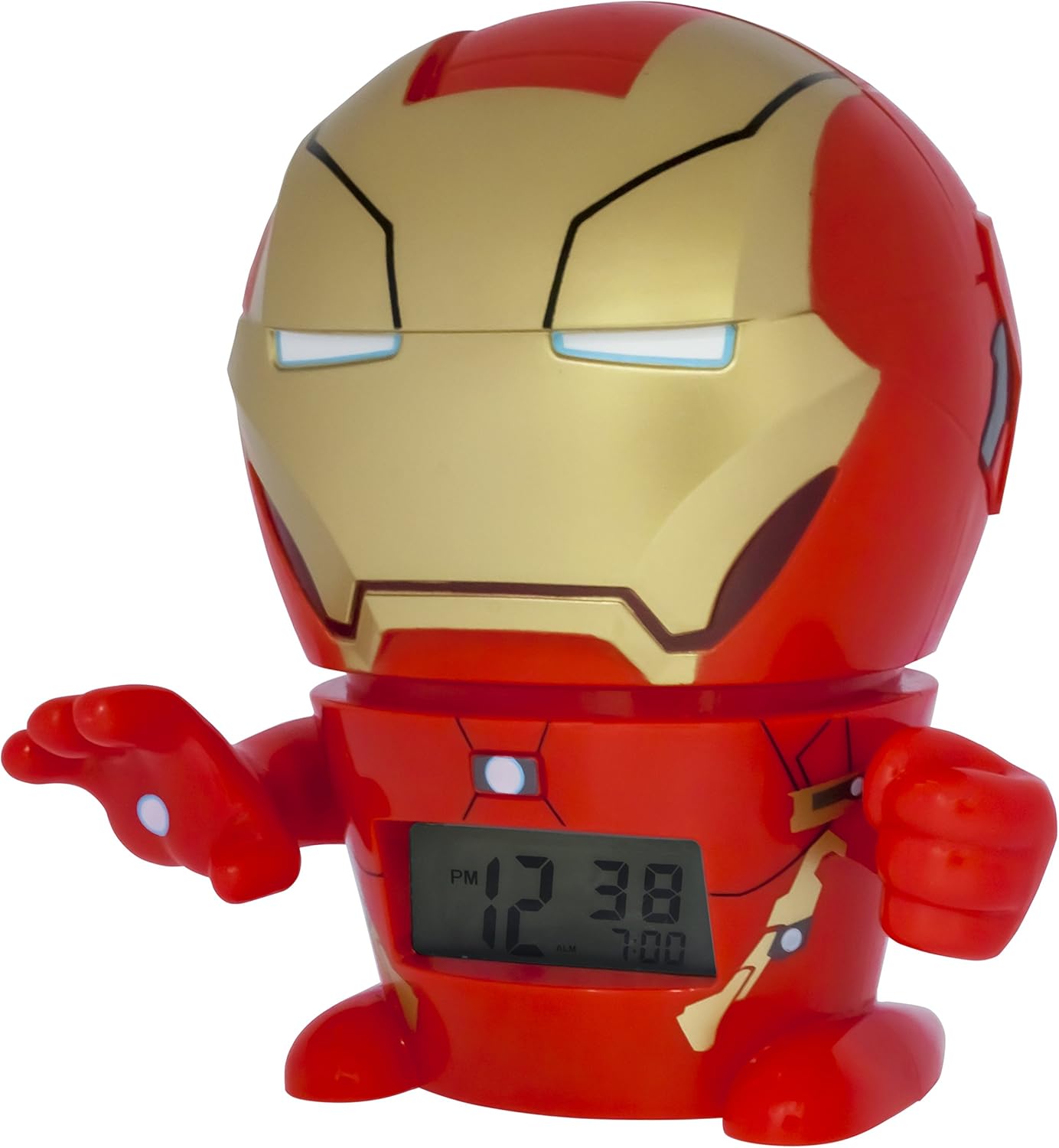 BulbBotz Marvel 2021432 Iron Man Kids Night Light Alarm Clock with Characterised Sound, Red, 8.89 x 12.7 x 13.97 cm - Image 3